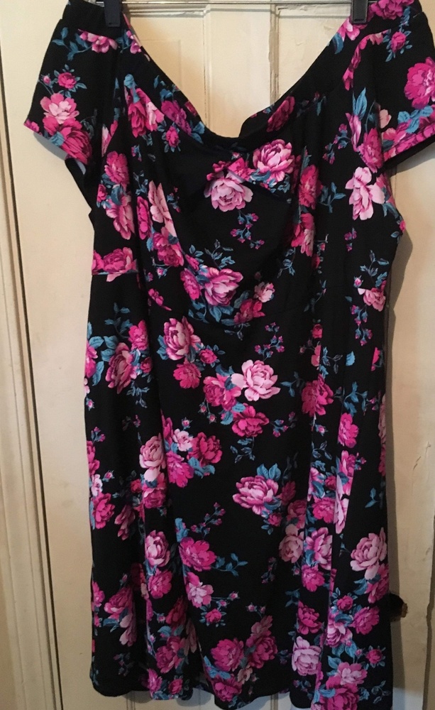 Torrid off shoulder skater dress size 4